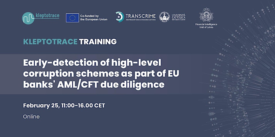 Kleptotrace training: Early-detection of high-level corruption schemes as part of EU banks' AML/CFT due diligence